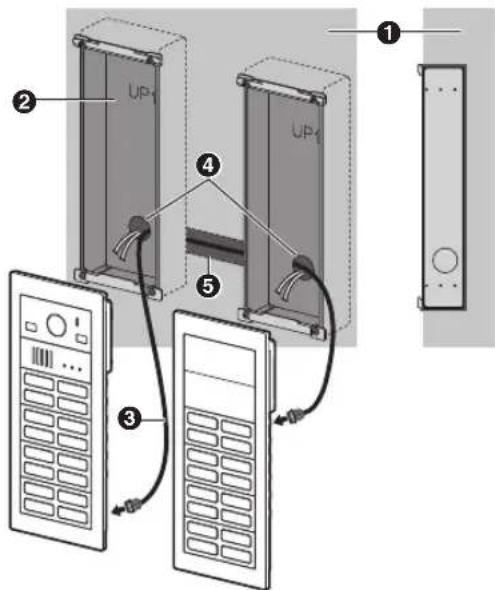 PANASONIC VL-VM301 - Verbinden von 2 Rahmen einer Eingangsstation - 1