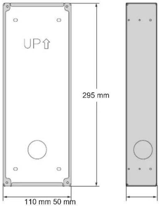 UP↑ 295 mm 110 mm 50 mm