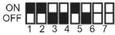 PANASONIC VL-VM301 - Einstellungen für den DIP-Schalter des Distributors - 7