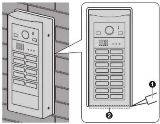 PANASONIC VL-VM301 - Aufputzmontage mittels rückseitigem Kasten und Abdeckung Aufputzmontage - 6