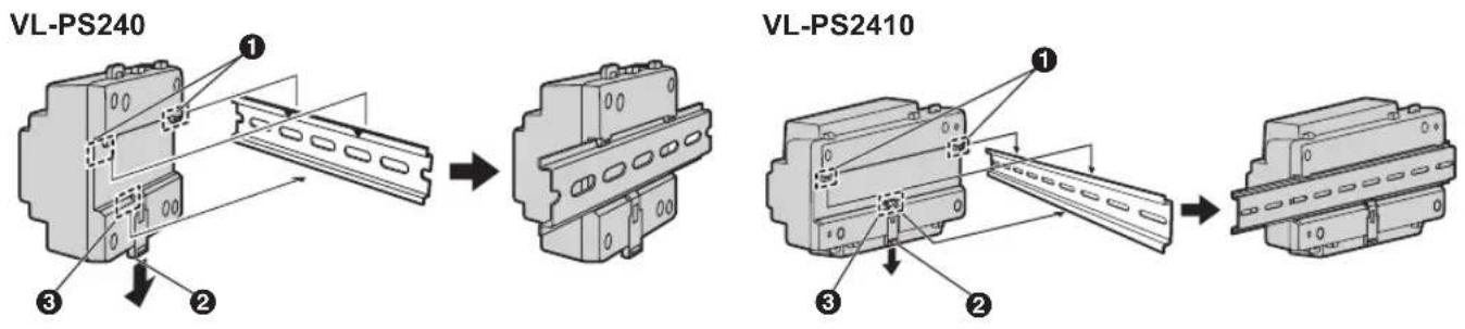 VL-PS240 ① ② ③ VL-PS2410 ① ② ③