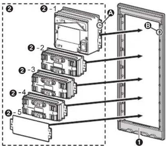 PANASONIC VL-VM301 - Zusammenbauen der Eingangsstationsmodule - 1