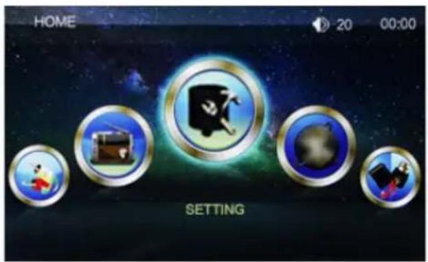 HOME 20 00:00 SETTING