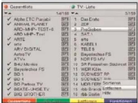 Gesamtliste 14/158 3/159 ✓ Alpha CTC Punjabi ✓ ANIMAL PLANET ARD-MHP-TEST-S ARO MHP-Test ✓ ARTE ✓ arte ARY DIGITAL AstroTV ATV+ ✓ B4U Monies ✓ Bayerisches FS ✓ BD.1 ✓ BD 4 ✓ BD Partner TV ✓ BEATE-UHSE TV ✓ BIG GROTHER 1. Das Date 2. ZDF 3. ProGoben 4. SAT.1 5. arte 6. KABEL I 7. TELE S 8. Bayerisches FS 9. NDR FS MV 10. SR Fasschinen Südwest 11. WDR Köln 12. SÜDWEST RP 13. SÜDWEST Dale 14. MDR FERI Sortieren 15. rbb Brandy Entfernen 16. rbb Berlin Hite Gesamtliste Entfernen Funktionen