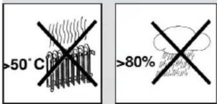 >50°C >80%