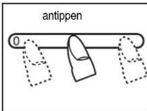 BAUKNECHT EDFX 5471 IN - Sensorfeld antippen oder den aufgesetzten Finger verschieben - 1