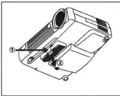 Technical diagram of a mechanical device with numbered components, likely an engine or fan assembly.