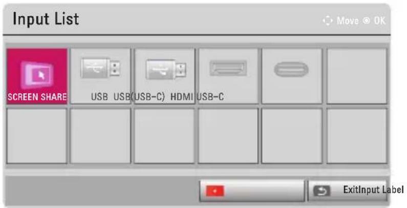 LG CineBeam PH30JG - To select an external input - 1
