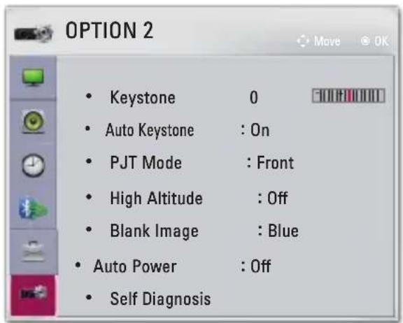 LG CineBeam PH30JG - OPTION 2 Settings - 1