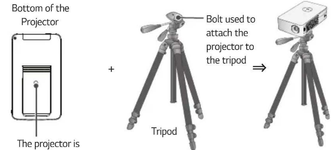 LG CineBeam PH30JG - How to Install the Projector On a Tripod - 1