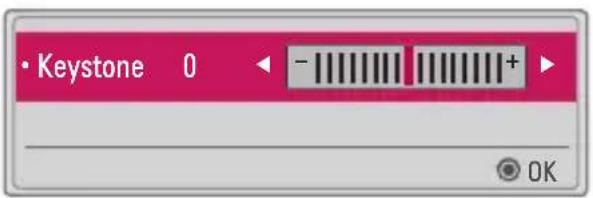 LG CineBeam PH30JG - Using the Keystone Function - 1