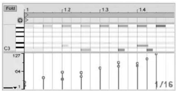 ABLETON Live 9 - Anschlagsgeschwindigkeiten bearbeiten - 3