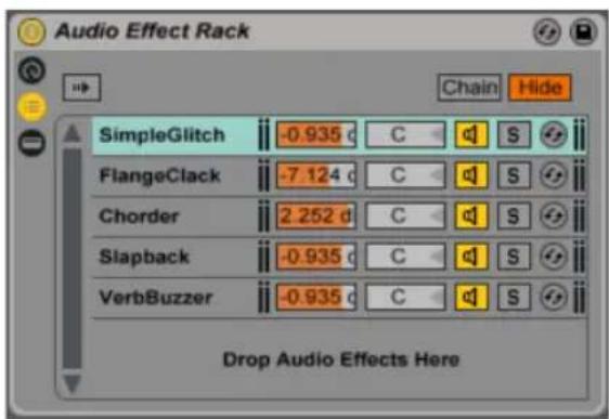 ABLETON Live 9 - Liste der Geräteketten - 1