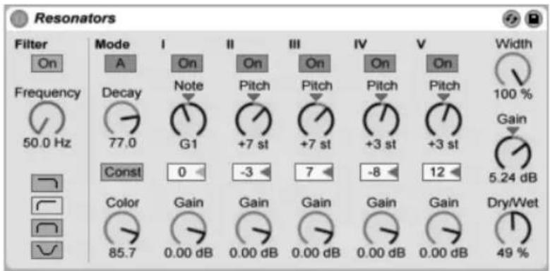ABLETON Live 9 - Die Tuning-Parameter eines Resonators - 1