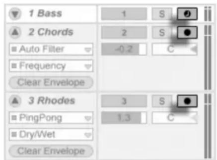 ABLETON Live 9 - Spuren aufnahmebereit schalten - 1