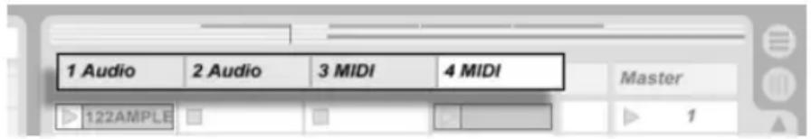 ABLETON Live 9 - Audio- und MIDI-Spuren - 1