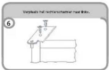 Verplaats het rechtschafter naar links.