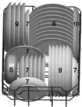 WHIRLPOOL ADPF 941 WH - Körbe beladen gemäß En 50242 - 4