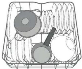 WHIRLPOOL WFO 3O33 D A - Es empfiehlt sich, die Höhe des Oberkorbes bei leerem Korb zu regulieren. - 3