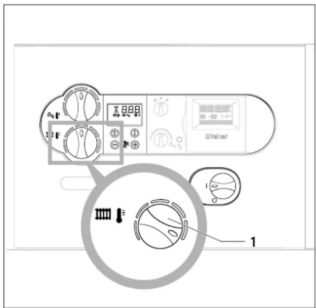 VAILLANT AtmoVIT exclusiv VK 364/8-E - Vorlauftemperatur-Einstellung über das Regelgerät - 1