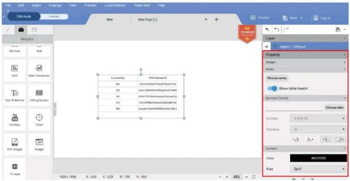 File Edit Insert Arrange View Preview Local Delivery Video Wall Help Edit mode New New Page (1) Preview Save Log in Widgets QR Code Web RSS Data Connection Text Slideshow Ceiling System YouTube Timer PDF Widget Widget TV Input CounterPijk HTMLUmsen03 600 23615328449774e8746687374e 320 ashv1138674e549556866666666666666666666666666666666666666666666666666666666666666666666666666666 140 40454702498999999999999999999999999999999999999999999999999999999999999999999999999999999999 220 753e1348e84432e22288e84432e 380 edv4a124504578880524E524E524E524E524E524E524E524E524E524E524E524E524E524E524E524E524E524E524E524E524E524E524E524E524E524 Property Widget Serials Choose series Show table header Number Format Choose data Number 1,000.12 Currency ¥ +0 0+5 5 Content Color #000000 Font Serif 1920 x 1680 X : -355 Y : -228 W : 799 H : 404 42%