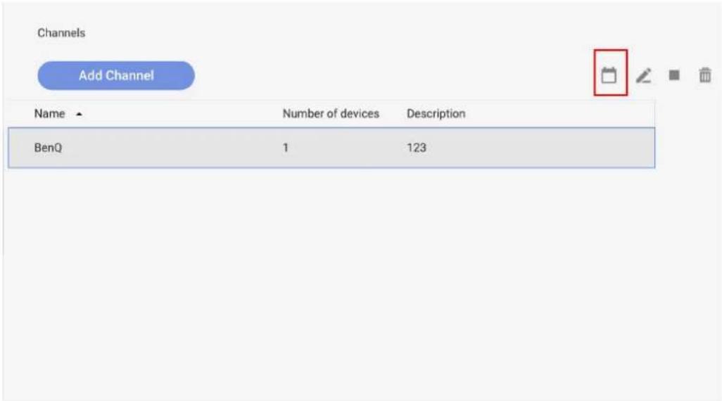 Channels Add Channel Name Number of devices Description BenQ 1 123