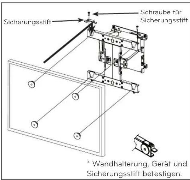 LG LSW200BX - Montage des Gerätes an der Wandhalterung - 1