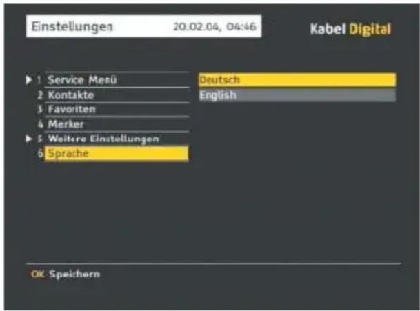 Pace Kabel Digital DC221 - AUSWÄHLEN EINER SPRACHE - 1