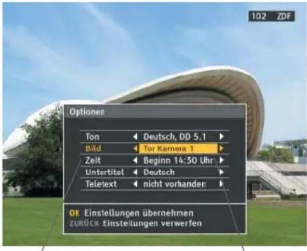 Pace Kabel Digital DC221 - VERWENDEN DES OPTIONEN-FENSTERS - 1