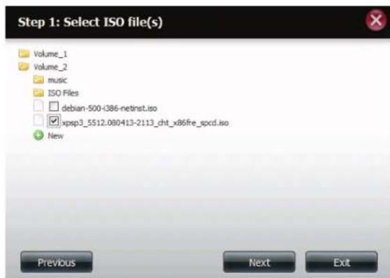 D-LINK ShareCenter DNS-327L - Setup-Assistent für ISO-Freigaben - 2