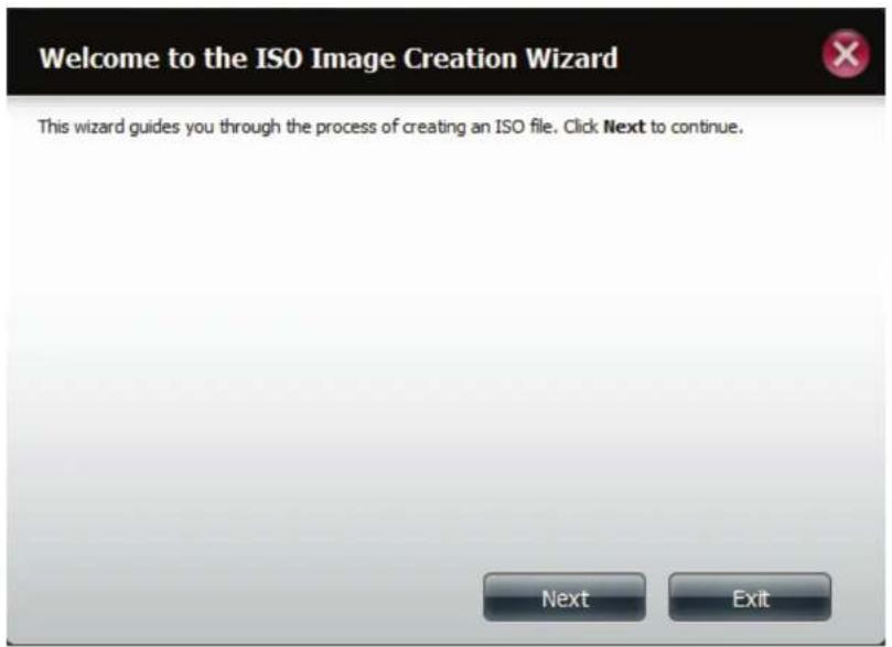 D-LINK ShareCenter DNS-327L - Assistent zum Erstellen eines ISO Image - 1