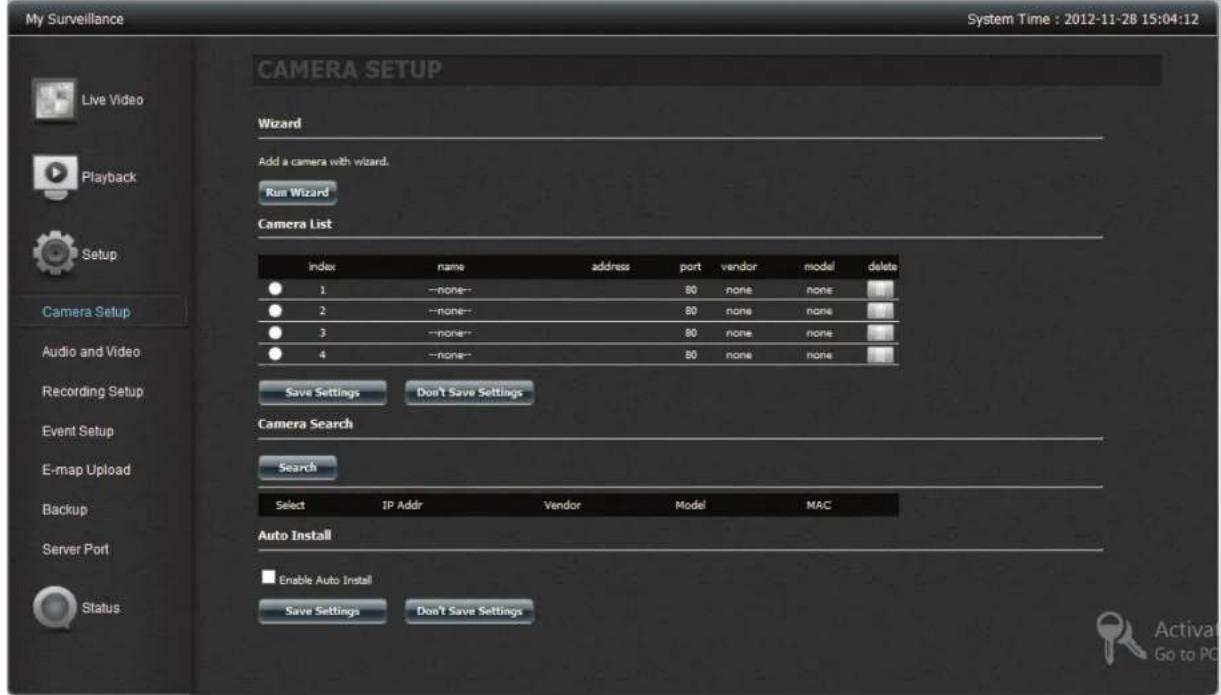 D-LINK ShareCenter DNS-327L - My Surveillance - Setup - Einrichtung der Kamera - 1