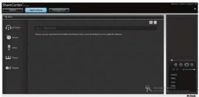 D-LINK ShareCenter DNS-327L - My Music - Die Kategorien - 1