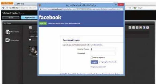 D-LINK ShareCenter DNS-327L - Ein Foto in Facebook freigeben - 2