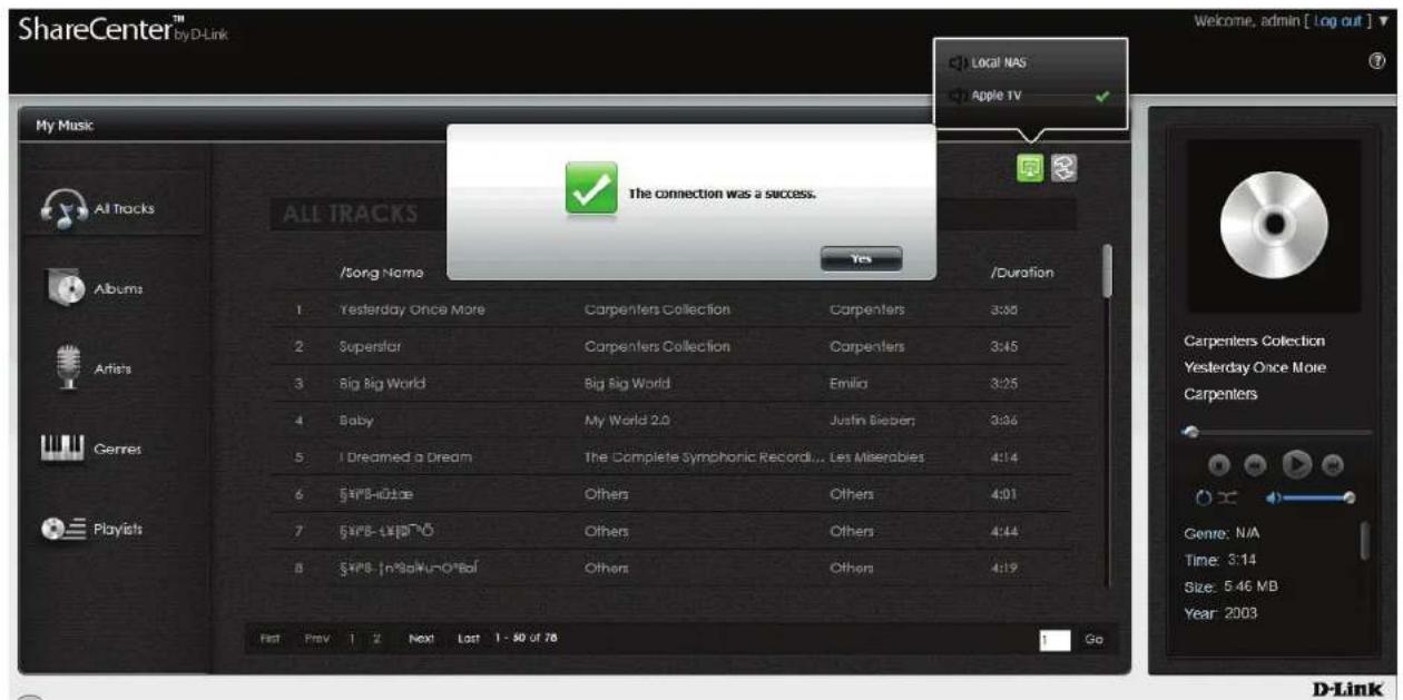 D-LINK ShareCenter DNS-327L - My Music - Musik auf einem Apple-Gerät wiedergeben - 1