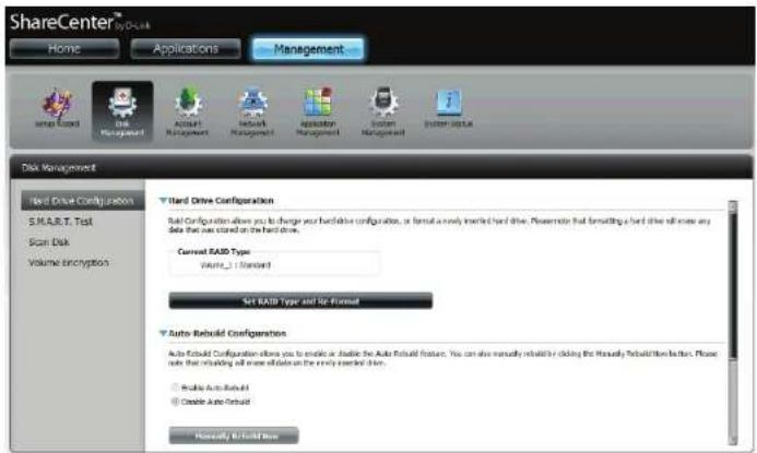 D-LINK ShareCenter DNS-327L - Hard Drive Configuration (Festplattenkonfiguration) - 1