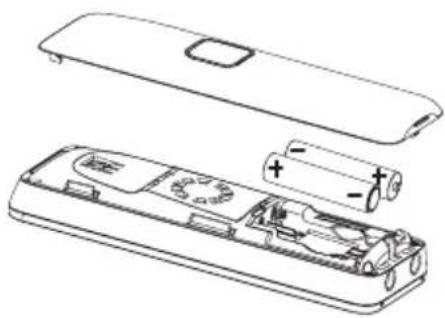 VTECH Sinus A 502 - Einlegen der beiden Akkus (Polung beachten!) - 1