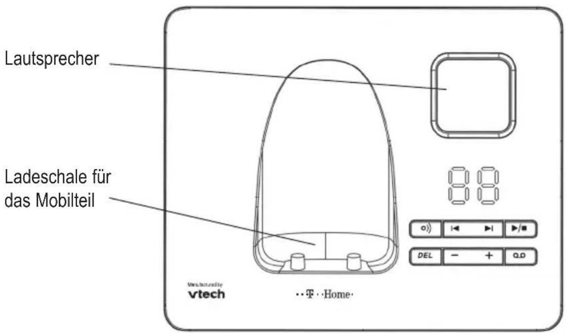 Lautsprecher Ladeschale für das Mobilteil 88 Manufactured by vtech …T…Home· DEL - + α.0