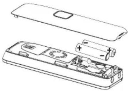 VTECH Sinus A 103 - Einlegen der beiden Akkus (Polung beachten!) - 1