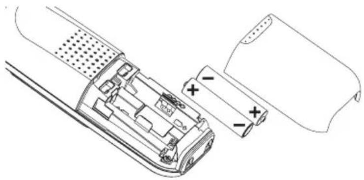 VTECH Sinus 102 - Einlegen der beiden Akkus (Polung beachten!) - 1