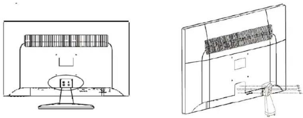 HANNSPREE Hanns.G HL 247 HGB - DISSEMBLING THE STAND BASE: - 1