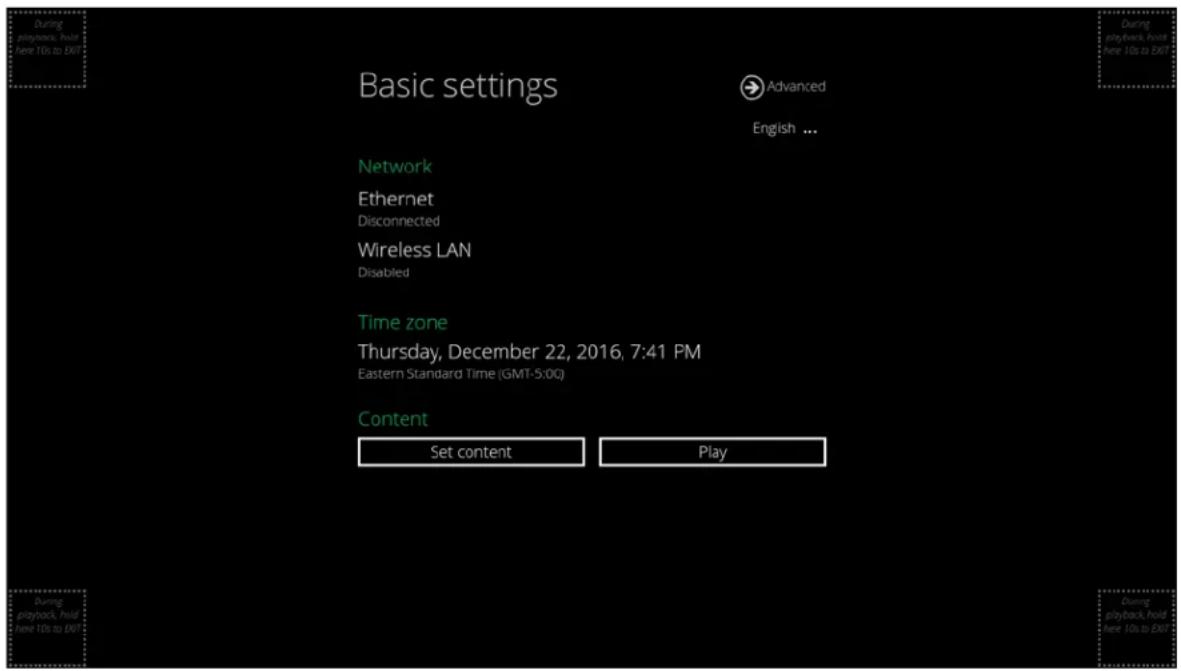 Planar QE7550-T - Basic Settings - 1
