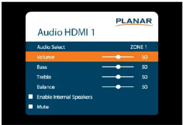 Planar QE7550-T - Audio Menu - 1