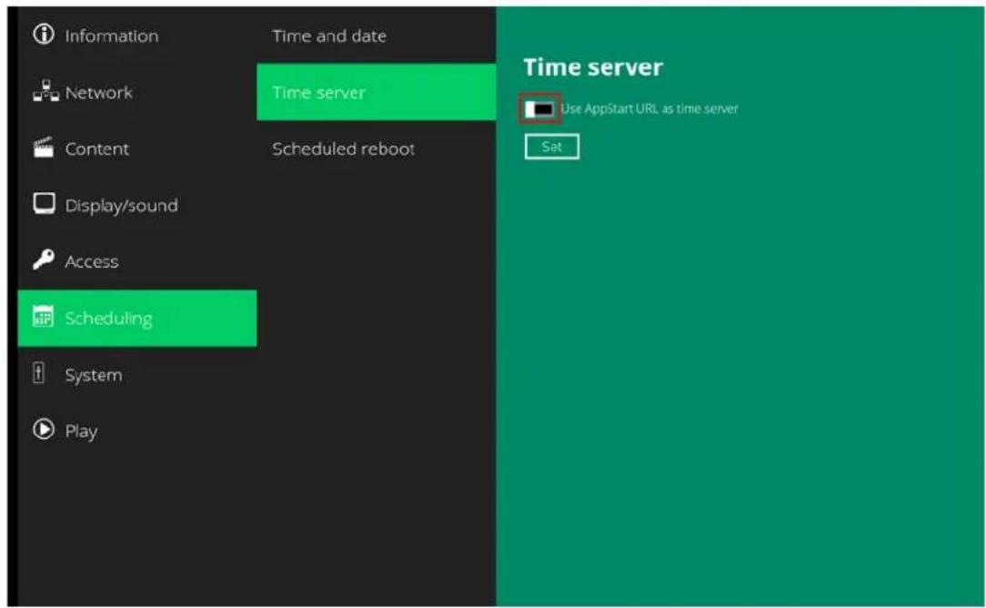 Planar QE7550-T - Scheduling – Time Server - 1
