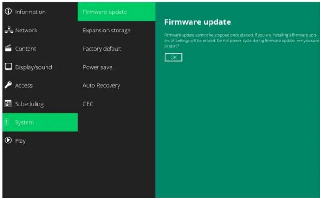 Planar QE7550-T - System Configuration – Firmware Update - 1