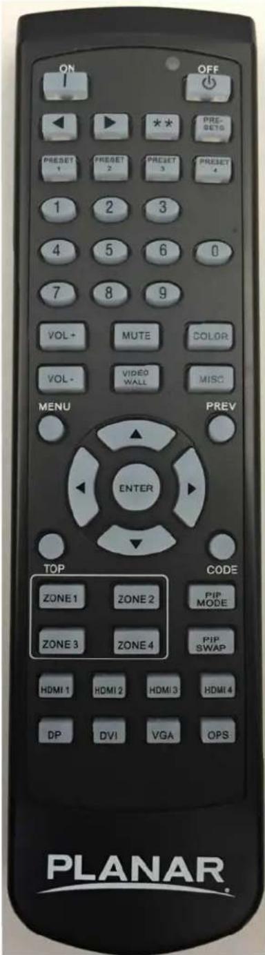 Planar QE7550-T - Using the Remote Control - 1