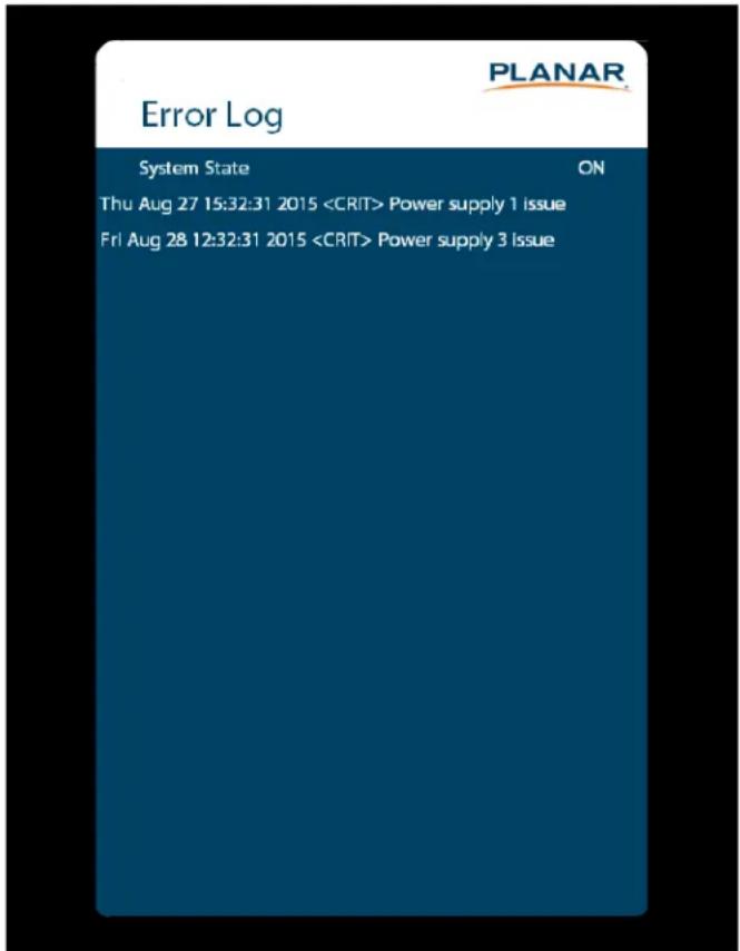 Planar QE7550-T - Error Codes - 1