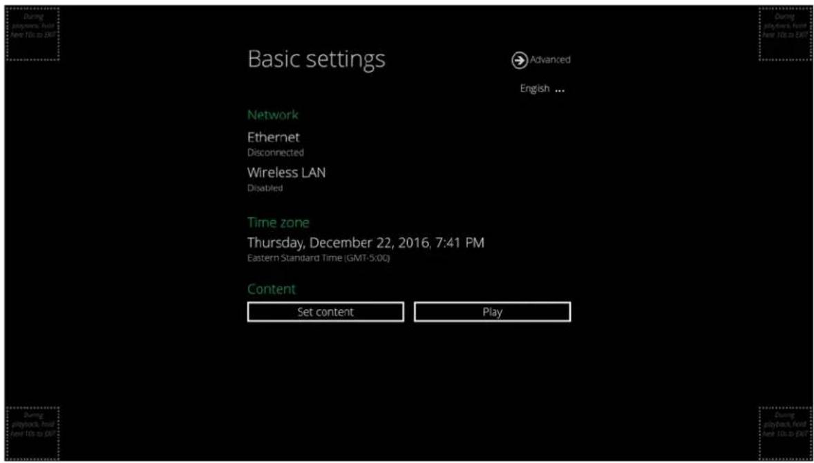 Planar QE9850 - Basic Settings - 1