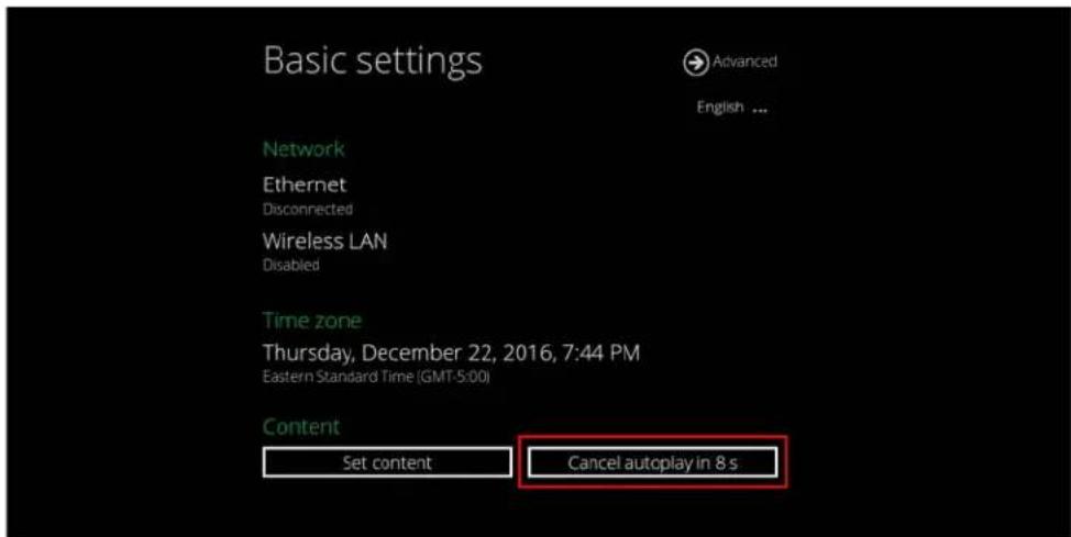 Planar QE9850 - Input the SMIL/HTML5 content URL and click Set. It will return to Basic settings automatically. - 7