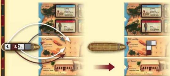 Kosmos Imhotep Baumeister Ägyptens - Boot zu einem Ort fahren - 2